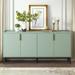 Latitude Run® Wooden storage Sideboard w/ 4 Doors & Adjustable Shelf-29.9" H x 63" W x 15.6" D Wood in Green | 29.9 H x 63 W x 15.6 D in | Wayfair