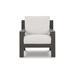 Latitude Run® Indrid Patio Chair w/ Cushions Wood in Brown/Gray | 36 H x 34 W x 32.75 D in | Wayfair 1BE0B0EA119248319C506A7F756006D3