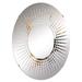 East Urban Home Minimalism Chrome White & Gold Poteries - Starburst Decorative Mirror MIR107300 O | 29.5 H x 19.6 W x 0.24 D in | Wayfair