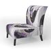 Slipper Chair - Ivy Bronx Kucik Upholstered Slipper Chair Polyester in Black/Brown/Indigo | 32 H x 21 W x 25 D in | Wayfair