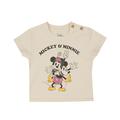 ONOMATO! - T-Shirt Mickey & Minnie In Off White Nature, Gr.86/92