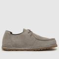 BIRKENSTOCK utti lace flat shoes in light grey