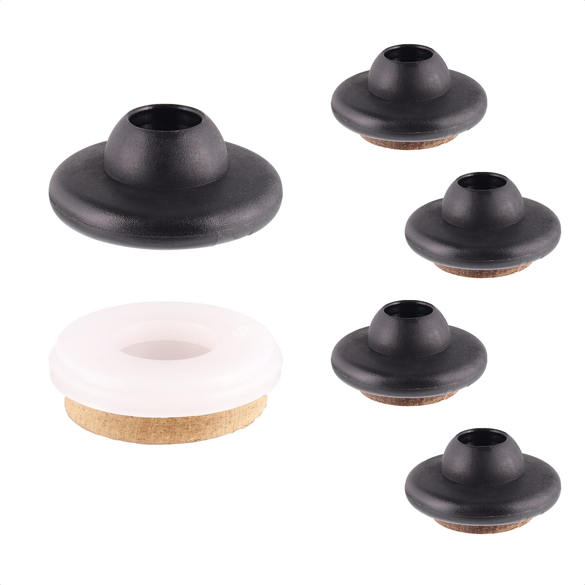 WAGNER QuickClick® Filzgleiter Spezial SYNO - zum Aufstecken, Set für 1 Vitra Stuhl DSR DAR DKR - DE Ware - 16780200 Image