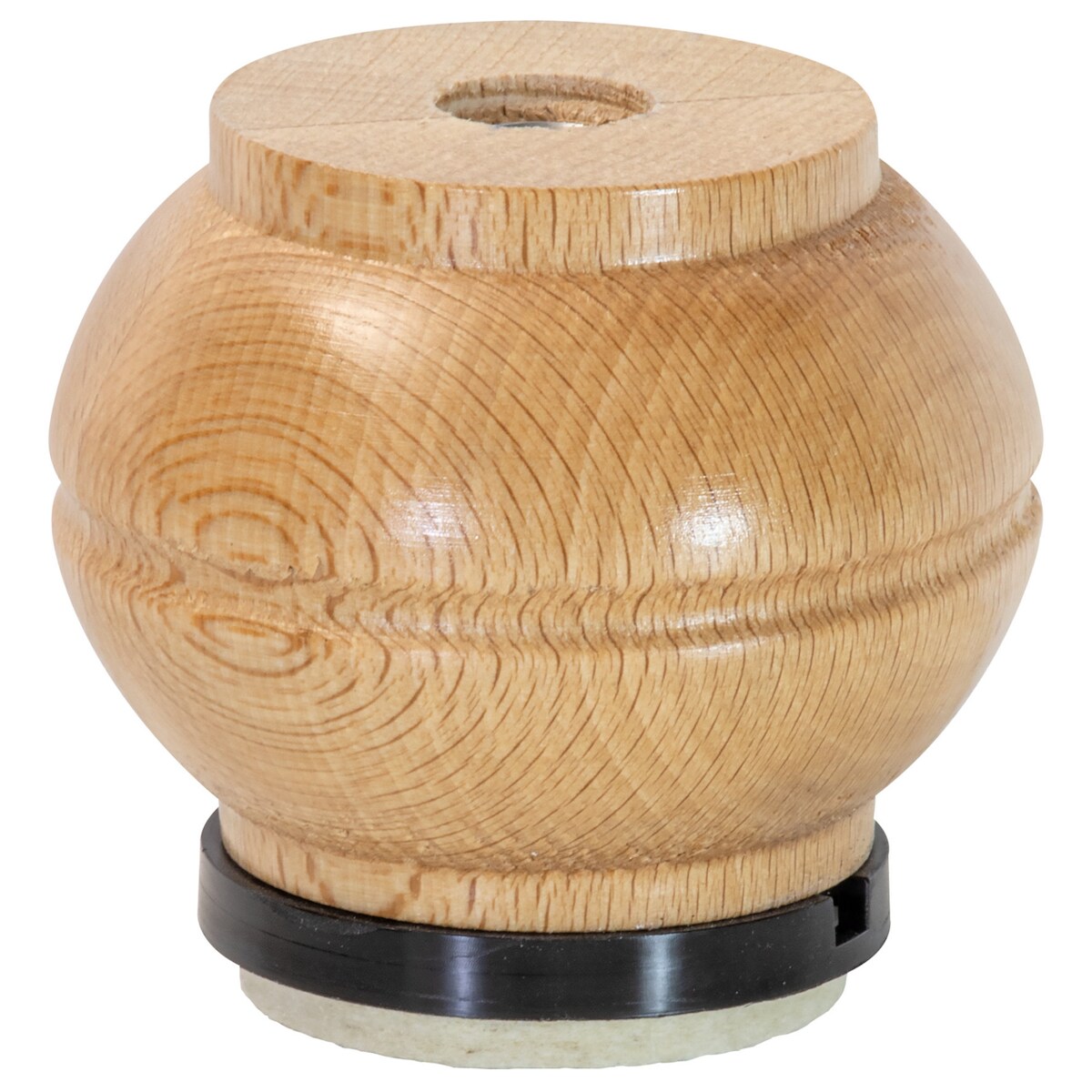 WAGNER Möbelbein BUCHE Holz Kugel - Ø 75 x 55 mm, natur, QuickClick® Filzgleiter Ø 50 mm, Gewinde Ø 10 mm - 12700601 Image