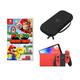 Nintendo Switch OLED (Mario Red Edition), Mario vs Donkey Kong & Nintendo Switch Case (Black) Bundle, Red