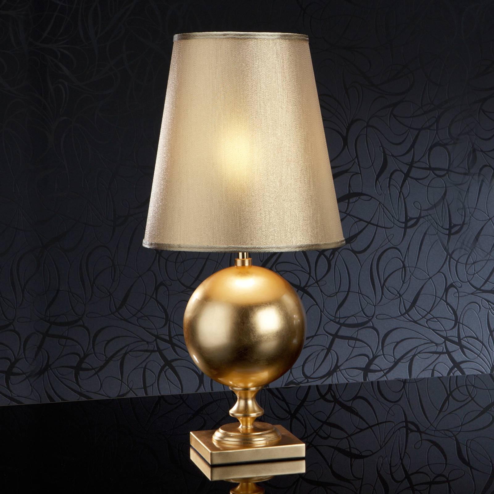 Schuller Valencia Tischlampe Terra, messing / gold, für Wohn- / Esszimmer, Metall, Modern, Tischlampe