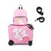 Costway 2 Pieces Kid Luggage Set with Spinner Wheels and Aluminum Handle-Pink