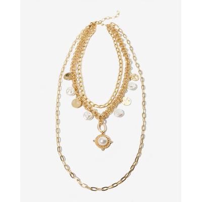 Boston Proper - Gold Yellow - Layered Statement Pearl Necklace