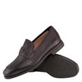 Martin Hammered Leather Gancini Buckle Loafers