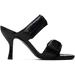 Giaborghini Black Perni 03 Croc Heeled Sandals