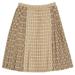 Contrast Graphic Print Pleated Skirt