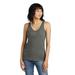 District DT154 Women's Perfect Blend CVC V-Neck Tank Top in Heathered Charcoal size XXL | Cotton/Polyester