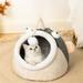 KANY Pet Beds Clearance Cat Beds Dog Bed Pet Dog Cat Tent House Kennel Winter Warm Soft Foldable Sleeping Mat Pad Dog Pillow Medium Dog Bed Kitten Bed (B 17.32 Ã—17.32 Ã—12.99 )