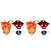 2 Sets Halloween Pirate Hat Triangle Bandana Skeleton Cat Pumpkin Saliva Decor Pet Kit Dog Costume Decorative