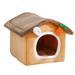 KANY Pet Beds Clearance Cat Cat Beds Villa Cat Litter Carrot House Litter Cat Villa Pet Supplies Pet Litter Kitten Bed (Orange M)