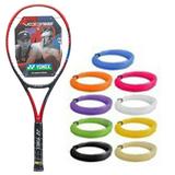 Yonex VCore 98 7th Gen Scarlett Tennis Racquet Choice of String & Tension Yonex Poly Tour Strike 16 G 4 3/8