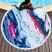 Grofry 150cm Colorful Round Tassels Summer Beach Blanket Carpet Yoga Mat Towel Shawl 16
