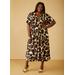 Plus Size Leopard Print Maxi Dress