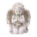 Northlight 6 Weathered Praying Cherub Angel Outdoor Patio Garden Statue - Almond Brown