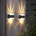 4pack Solar Fence Lights Outdoor Disk Lighting Landscape Yard Garden Wall Lamps