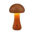 Pcapzz Mushroom Table Night Light 600mAh Wooden LED Mushroom Touch Lamp Dimmable Bedside Lamp Eye Protection Ambience Light DÃ©cor USB Rechargeable Cute Lamp for Kids Adults Bedroom