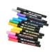 Dengmore Drawing Double Line Pen Color Hand Account Pen Dream Metal Pen Hand painted 12 Color Highlighter Marker Pen MultiColor