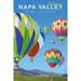 Napa Valley California Wine Country Hot Air Balloons (16x24 Giclee Gallery Art Print Vivid Textured Wall Decor)