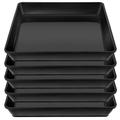 LWALRS Square Plant Saucer EC36 10 Inch 5 Pack Plastic Plant Water Dray Tray Plants Pot Saucers for Plants Square Planters for Indoors and Outdoors Plants Garden Saucer for Plant Pots.