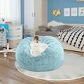 Kehuo 1pc Chair Cover Large Circular SoftFluffy Comfortable Velvet Sofa Cover for Living Room Bedroom Office Home Decoration ONLYCover NO FILLER 135cmx65cm Clearance Sales