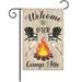 Louise Maelys Camper Camping EC36 Garden Flag for Campsite 12x18 Double Sided Welcome to Our Camp Site Small Camping Flags Outdoor Fire Pit Camper Camping Campsite Decoration (ONLY FLAG)