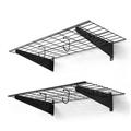 CAPHAUS Garage Wall Shelving 1.5ft x 6ft 18-Inch-Depth by 72-Inch-Width Wall Mounted Garage Shelves with 4 Bike Hooks Heavy Duty Wall Organizer Shelf for Garage Wall Storage System Black or White