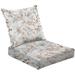 2-Piece Deep Seating Cushion Set marble texture copper splatter spots black white marbling surface Outdoor Chair Solid Rectangle Patio Cushion Set