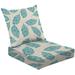 2-Piece Deep Seating Cushion Set seamless pattern feather Outdoor Chair Solid Rectangle Patio Cushion Set