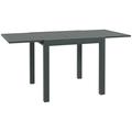 Outsunny Extendable Patio Dining Table for 4-6 Outdoor Dining Table Gray