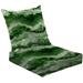 2-Piece Deep Seating Cushion Set Seamless agate surface Beautiful texture green stone Malachite Outdoor Chair Solid Rectangle Patio Cushion Set