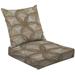 2-Piece Deep Seating Cushion Set Wood Marble Pattern Texture Used For Interior Exterior Ceramic Wall Outdoor Chair Solid Rectangle Patio Cushion Set