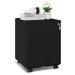 MYXIO File Cabinet for Home Office Lockable Filing Cabinet with Wheels for A4-Size/Letter-Size/Legal-Size Fully Assembled Except Casters Black