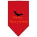 Happy Halloween Screen Print Bandana Red Small