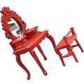 Vintage Dresser Stool Dressing Table 2 Pcs Furniture Kids Models Makeup Accessories Red Child