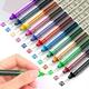 Colored Gel Pens RIANCY Rolling Ball Pens 12Pcs Assorted Coloring Quick Drying Ink 0.5 mm Fine Point Liquid Multicolored Pen for Journaling Smooth Writing Office Stationery Art Back to School Supplies