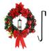 15.6inches Christmas Decoration Pendant Door Hanging with Christmas Garland Hanging Ornament