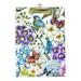 Hidove Acrylic Clipboard Flowers with Bird Standard A4 Letter Size Clipboards with Gold Low Profile Clip Art Decorative Clipboard 12 x 8 inches