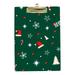 Hidove Acrylic Clipboard Christmas Tree with Red and Green Color Standard A4 Letter Size Clipboards with Gold Low Profile Clip Art Decorative Clipboard 12 x 8 inches