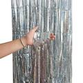 EFINNY 1 PC 39.4 Wx78.75 L Metallic Tinsel Foil Fringe Curtains Photo Booth Props for Birthday Wedding Engagement Bridal Shower Baby Shower Bachelorette Holiday Celebration Party Decorations