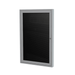 PA13636B-BK Ghent 1 Door Enclosed Traditional Satin Aluminum Frame Message Center Letter Board 3 H x 3 W Black