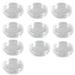 10Pcs Clear Transparent Plastic Round Coin Capsule Collecting Storage Box Case Holder