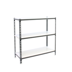 SimonRack Simonclick schraubenloses Metallregal 3 Böden. Farbe ANTHRAZIT/WEISS 900x1000x400 mm Image