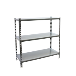 SimonRack Simonclick schraubenloses Metallregal 3 Böden. Farbe ANTHRAZIT/VERZINKT 1000x1000x500 mm Image