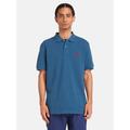 Timberland Mens Dark Denim Pique Short Sleeve Polo Shirt