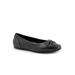 Extra Wide Width Women's Sofia Ballerina Flat by SoftWalk in Black (Size 7 WW)